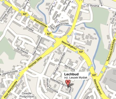 Mapa Lechbud